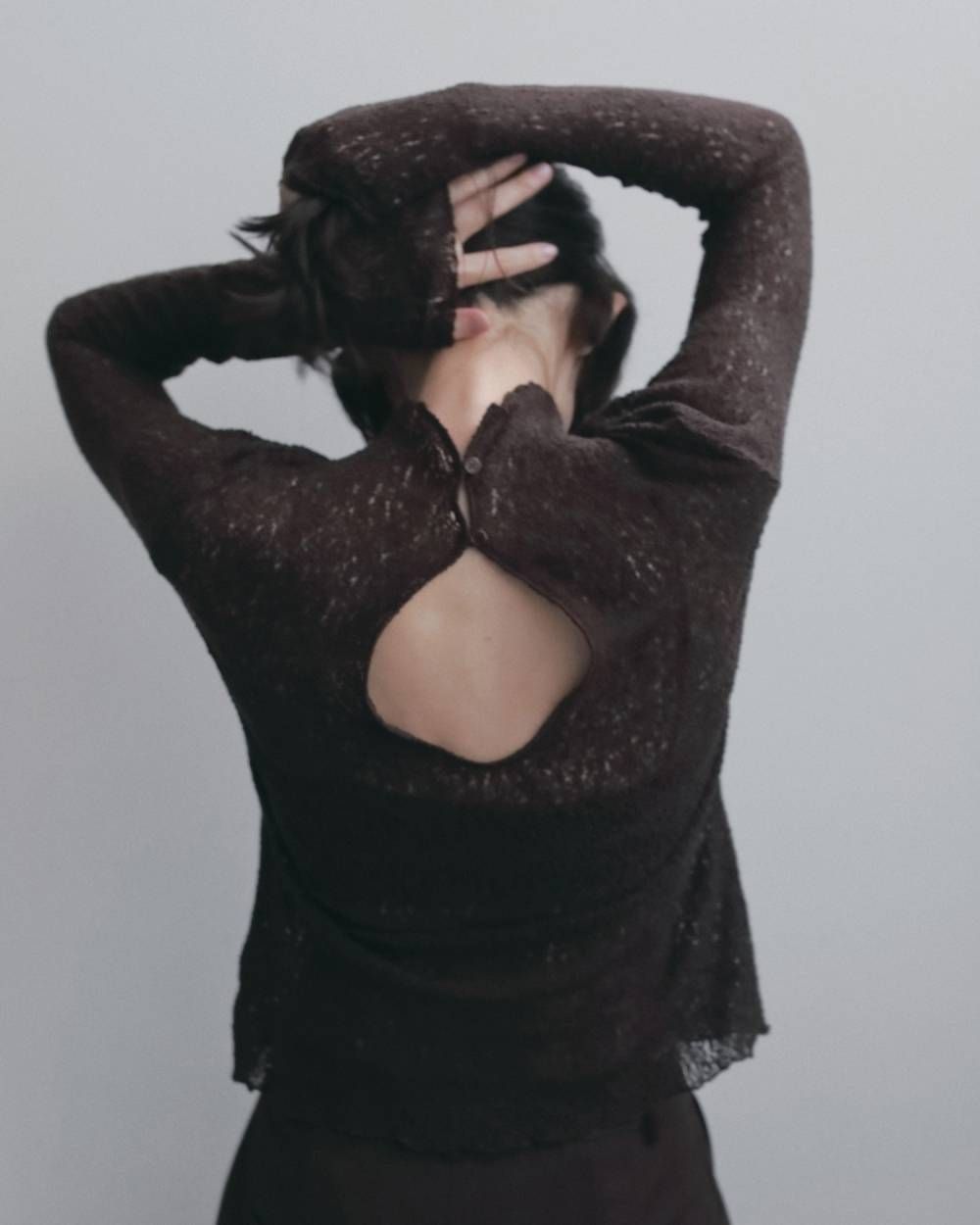ラッセルレース タートルニット (ブラウン) Raschel Lace Turtle (Brown) / 26AW 【6月29日まで期間限定予約】