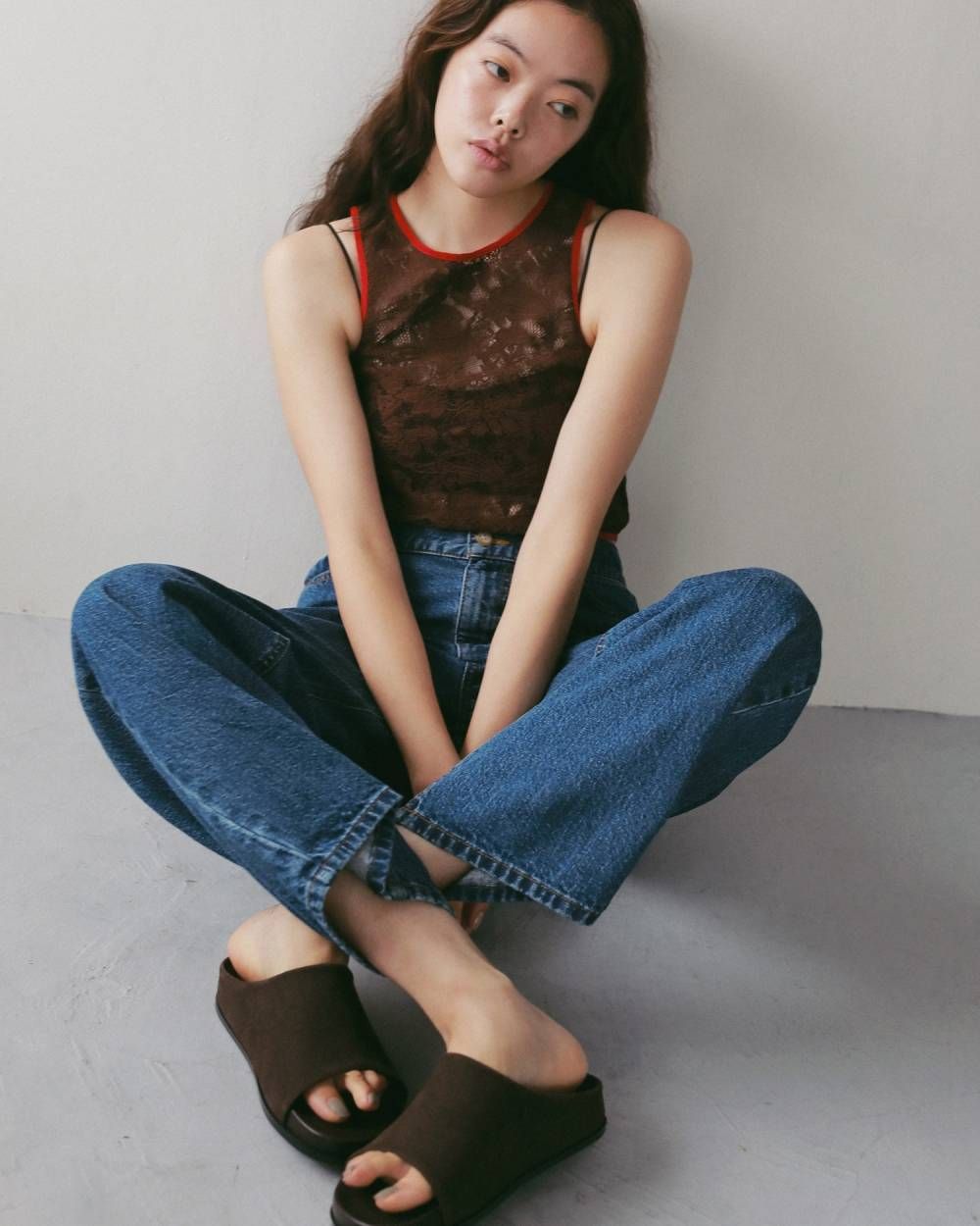 ワイドベルトサンダル (ブラウン) Wide Belt Sandals (Brown) / 27SS