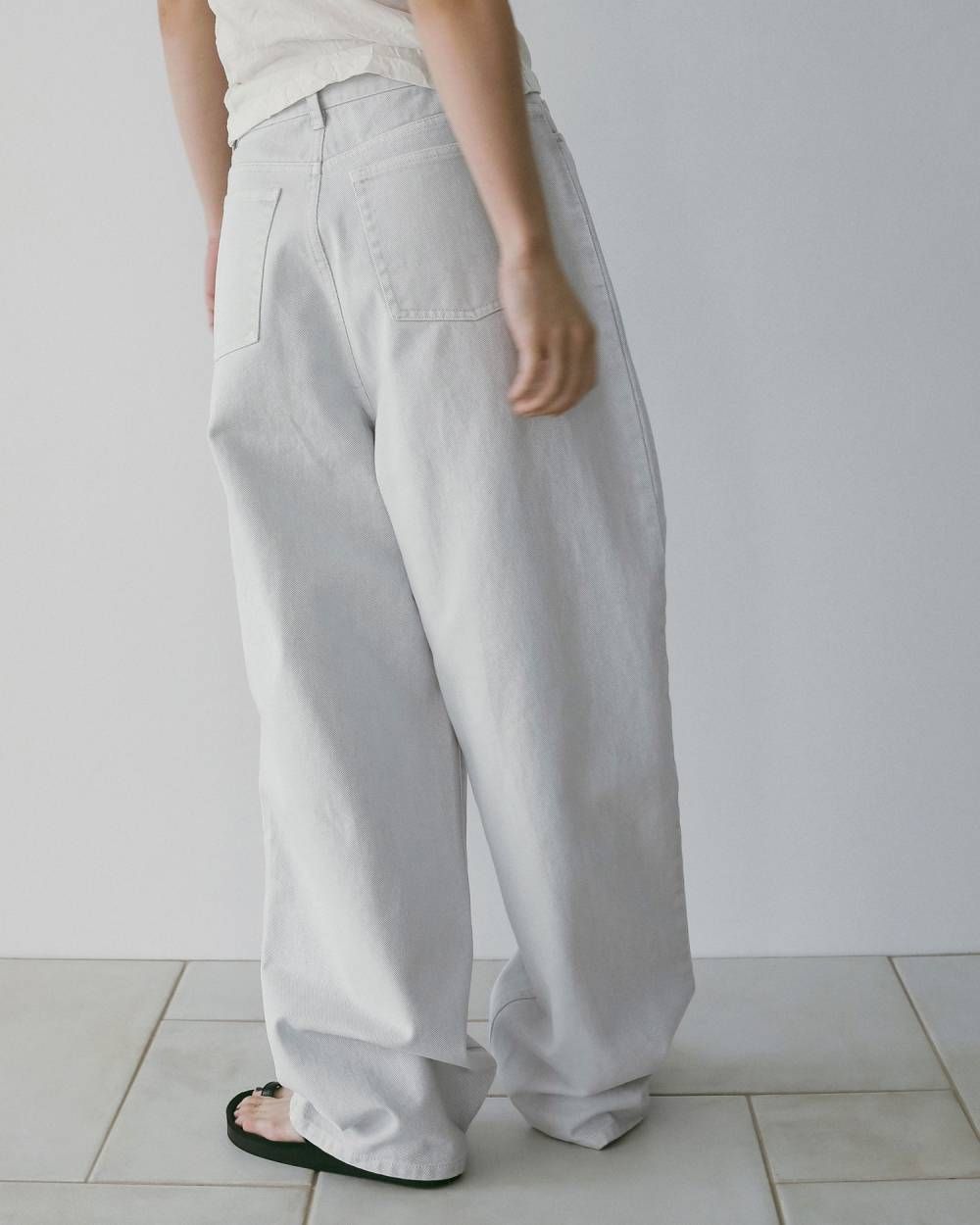 Wide Cocoon Denim / ワイドコクーン デニムパンツ (L/gray) / 26SS