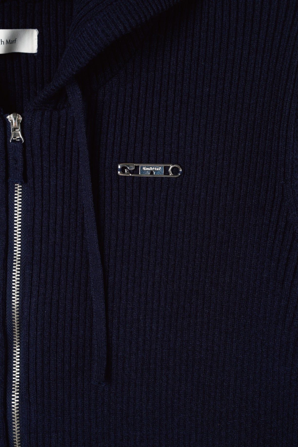 ニットパーカー (ネイビー) hooded knit parka (Navy) / 26AW