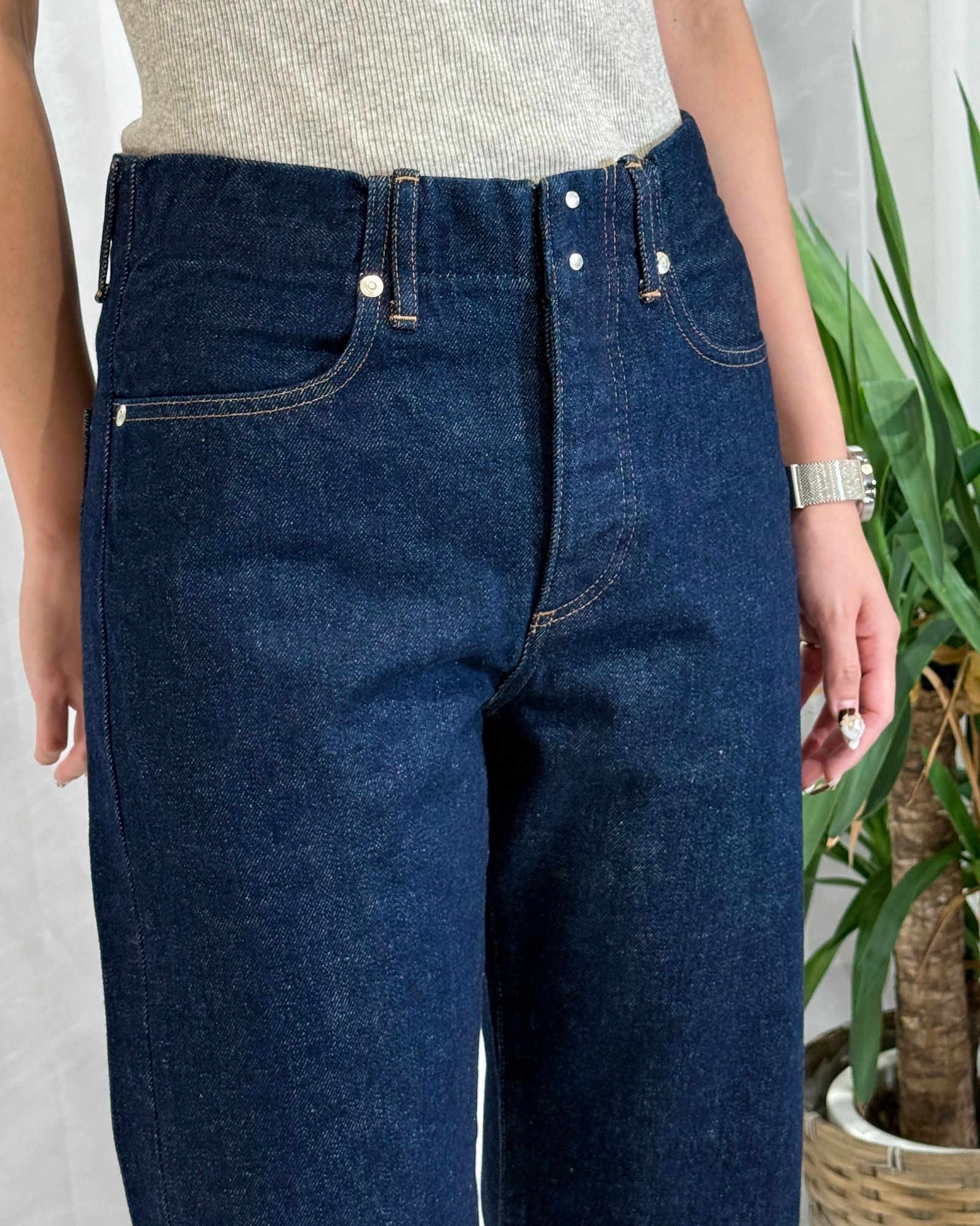 【25AW】STRAIGHT JEAN TROUSERS / ストレートジーンズ トラウザーズデニム (リンスブルー) / レディース