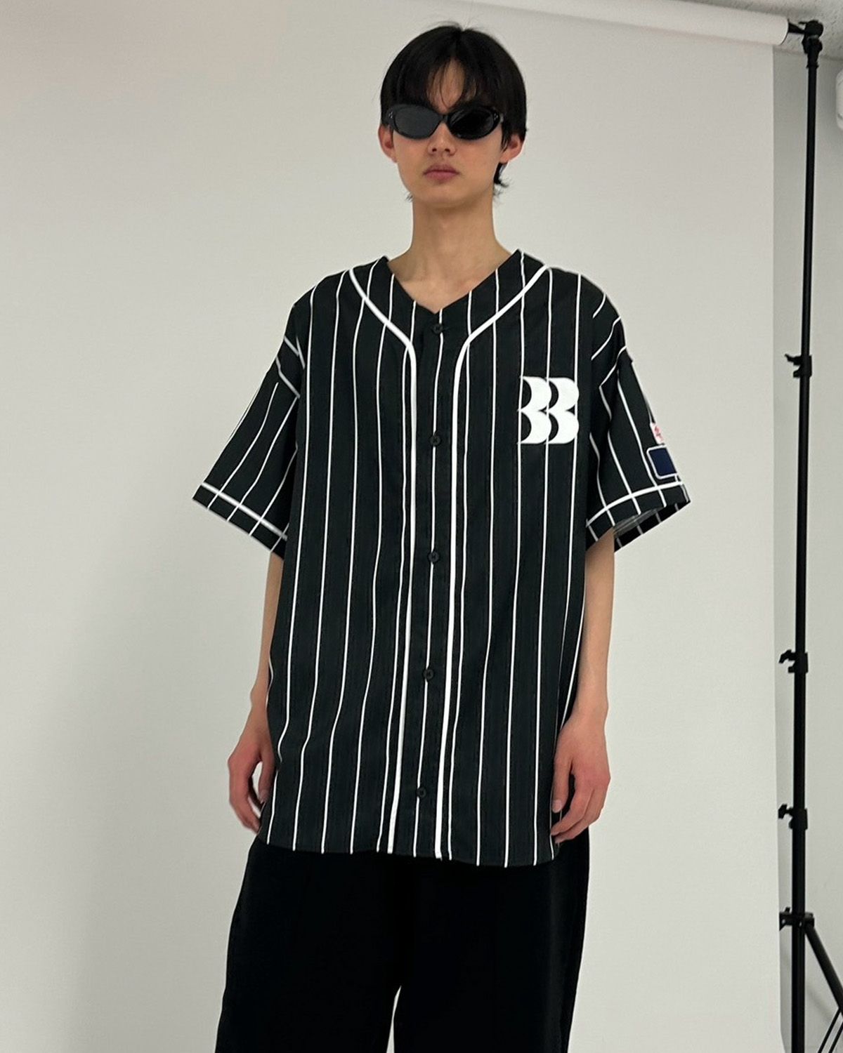 【25AW】Back/Front Baseball Shirt / バックフロント ベースボールシャツ (ブラック)
