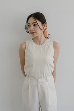 カップインリブタンクトップ (アイボリー)