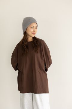 オーバーサイズリラックスロンT (ブラウン)