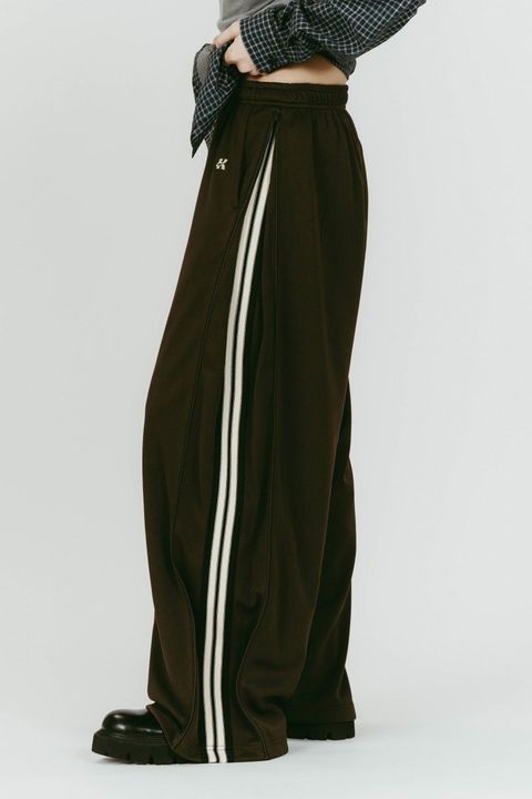 ジップアップ トラックパンツ (ブラウン) zip-up track pants(unisex) (Brown) /  26SS