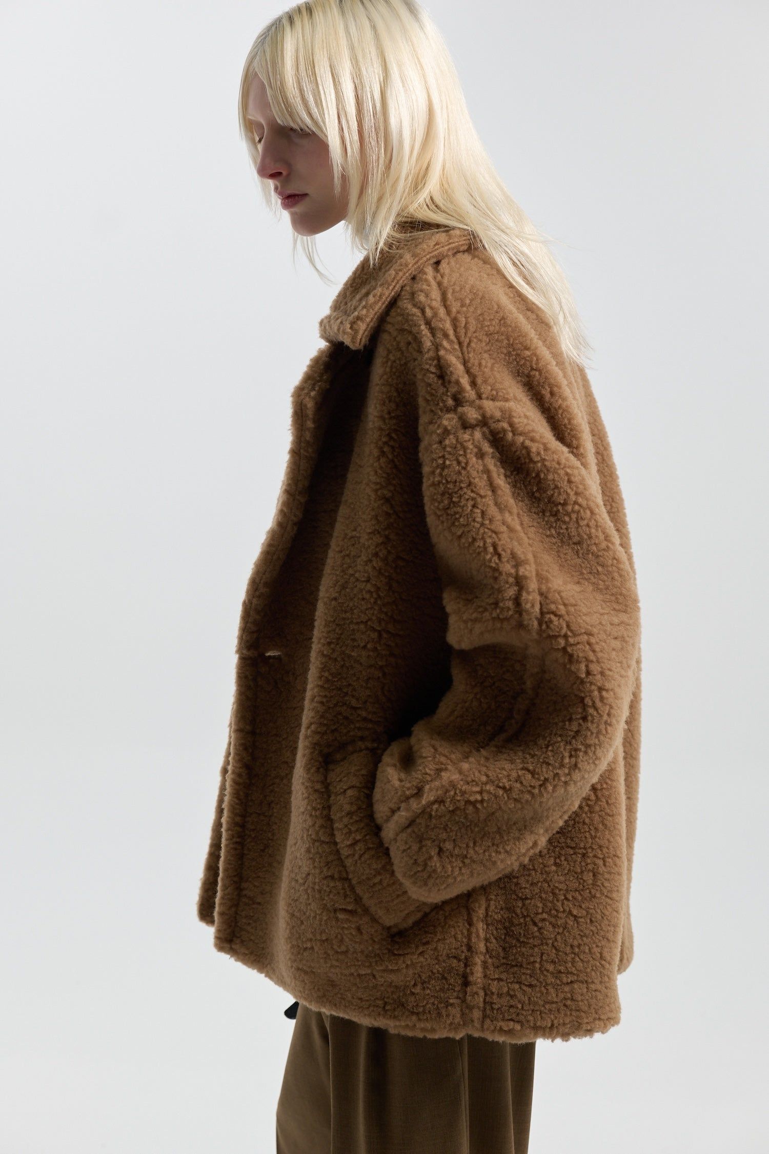 コクーン ミドル ボアコート (キャメル) COCOON MID BOA COAT (Camel) / 26AW