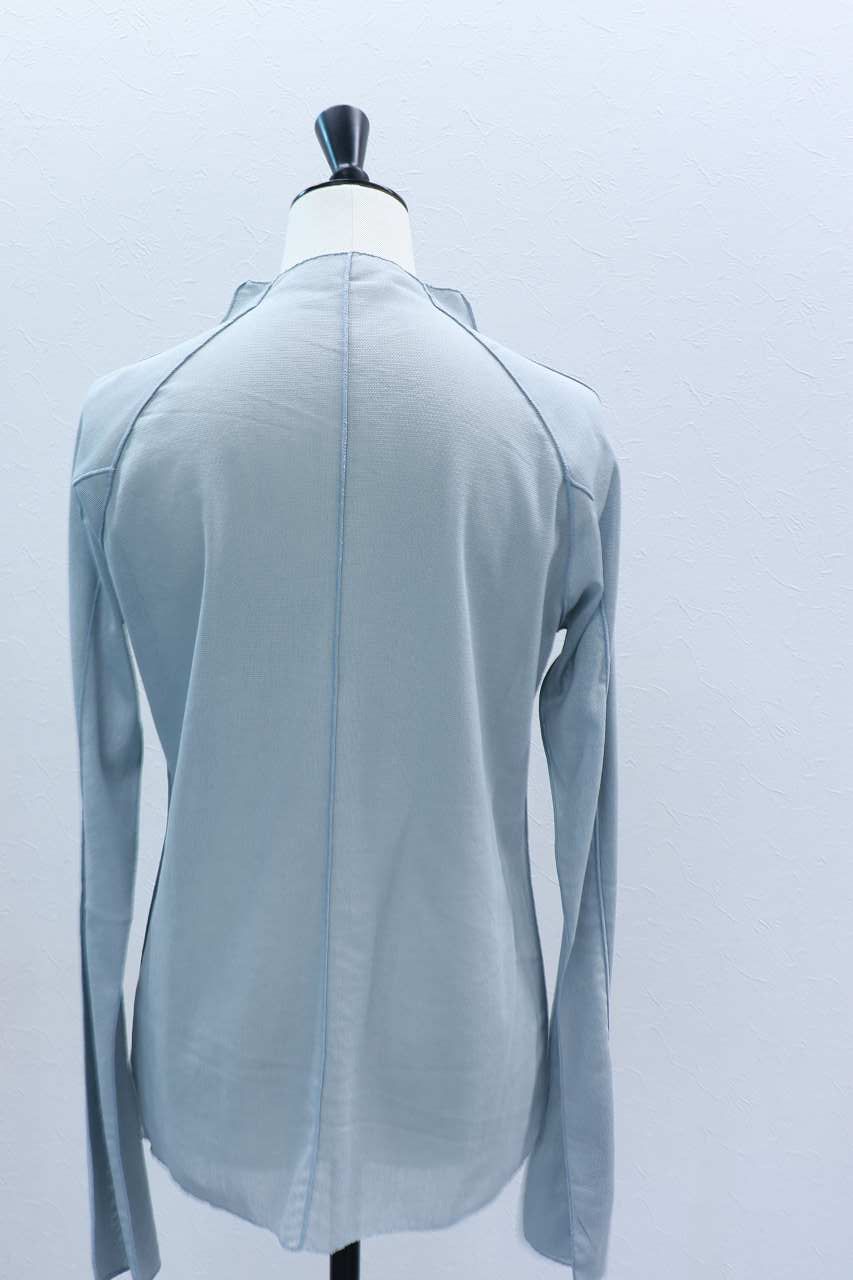 コットンチュールロンT (ブルーグレー) Cotton Tulle Long-Sleeve Tee (Blue Gray) / 26AW