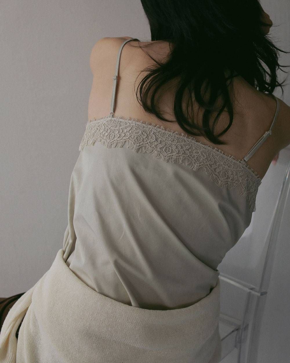 ツイルレース キャミソール (ミント) Twill Lace Camisole (Mint) / 27SS