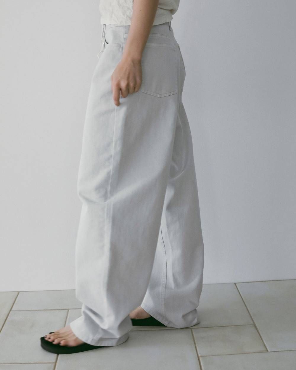 Wide Cocoon Denim / ワイドコクーン デニムパンツ (L/gray) / 26SS