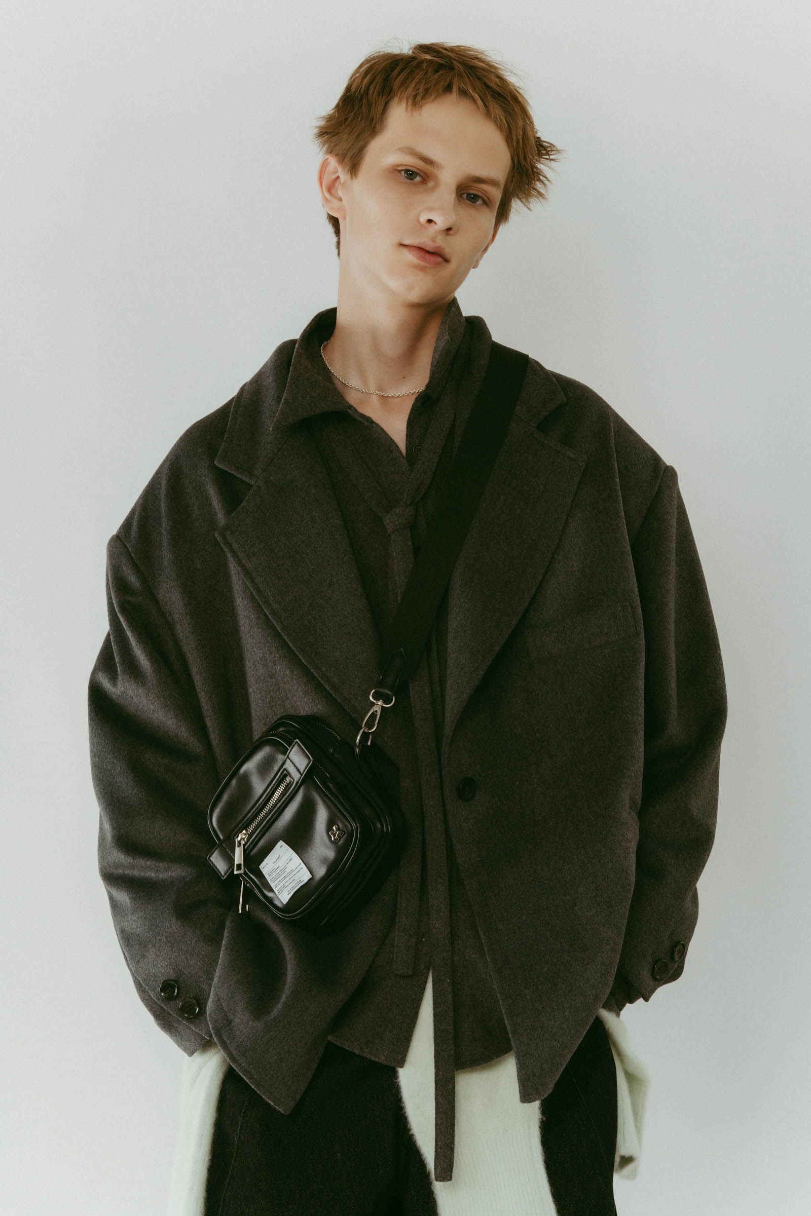 muffler overlay jacket(unisex) / マフラー オーバージャケット (グレー) / 25AW