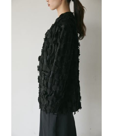 Iris jacquard jacket / ジャガードジャケット (ブラック)