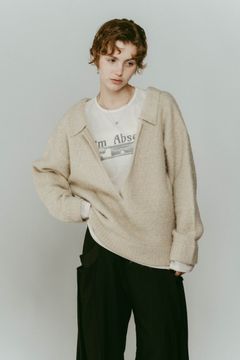 docking loose knit(unisex) / ドッキングルーズニット (アイボリー) / 25AW