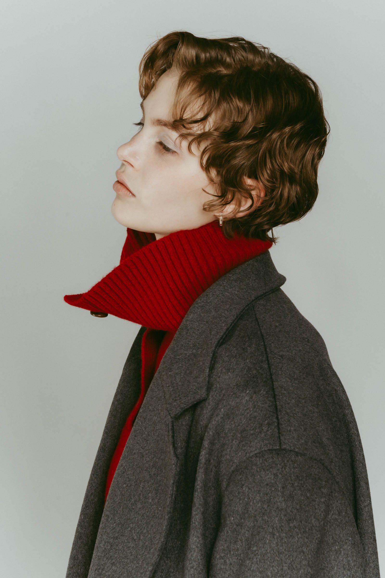 muffler overlay jacket(unisex) / マフラー オーバージャケット (グレー) / 25AW