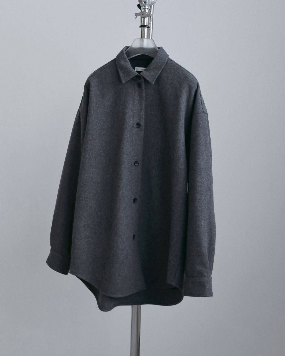 ウールオーバーシャツ (チャコールグレー) Wool Over Shirts (Charcoal gray) / 26AW 【6月29日まで期間限定予約】