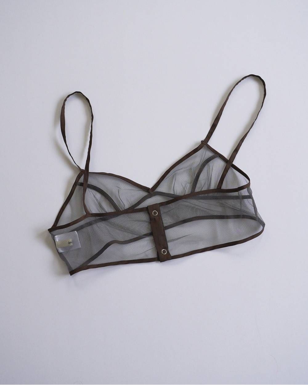 バイカラー チュールブラトップビスチェ (チャコールグレー) Bicolor Tulle Bratop (Cgray) /  26SS