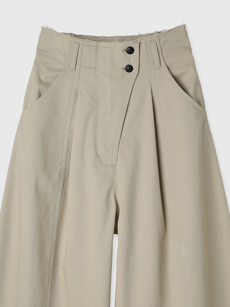 【25SS】COTTON WIDE PANTS / コットンワイドパンツ (ベージュ)