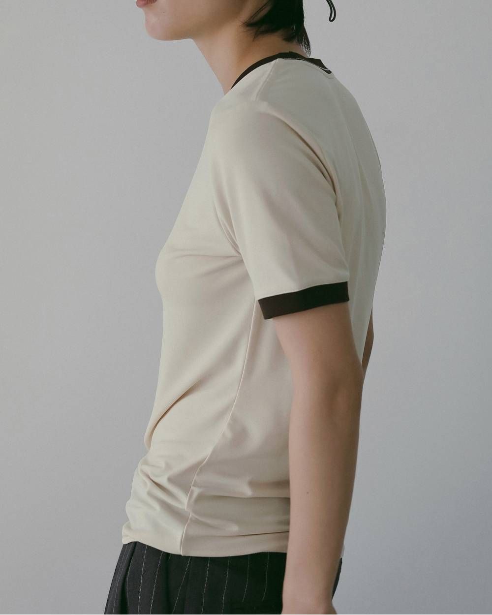 Compact Ringer T-Shirts (Ivory) / コンパクトリンガー Tシャツ (アイボリー) / 26SS