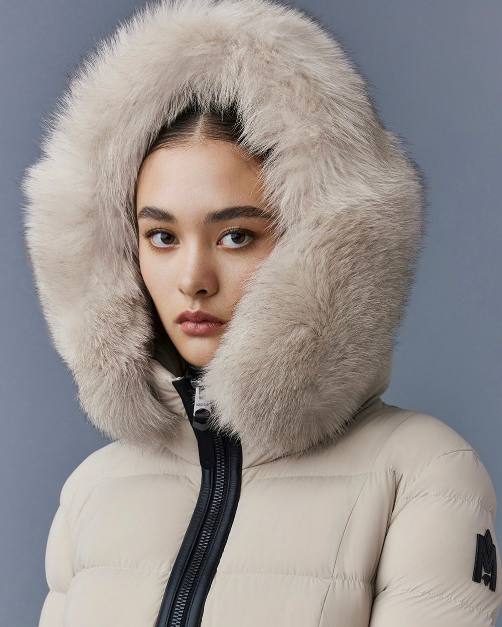 【2025AW】CALLA-BX / ファー付きストレッチダウンコート (トレンチ)
