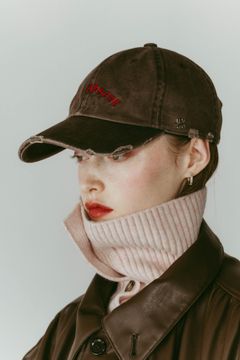 k motif damage cap / Kモチーフ ダメージキャップ (ブラウン) / 25AW