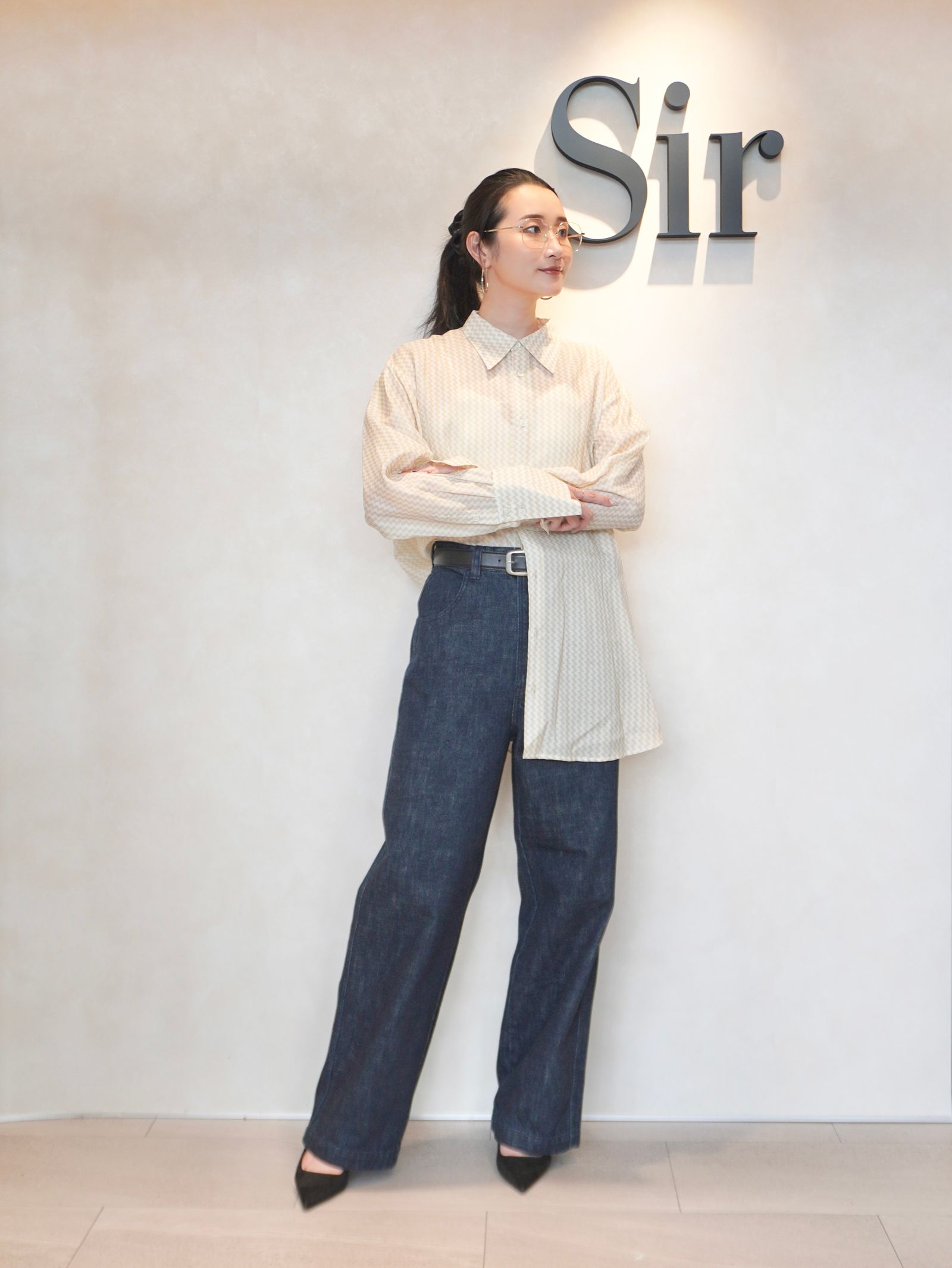 【25AW】GEOMETRIC SHIRT / ジオメトリックシャツ (ベージュ)