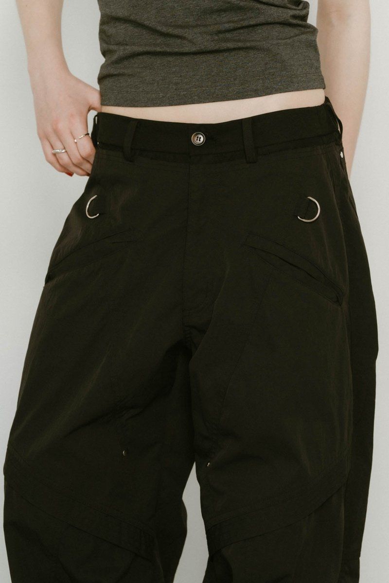 docking nylon pants(unisex) / ドッキングナイロンパンツ (ブラック) / 25SS