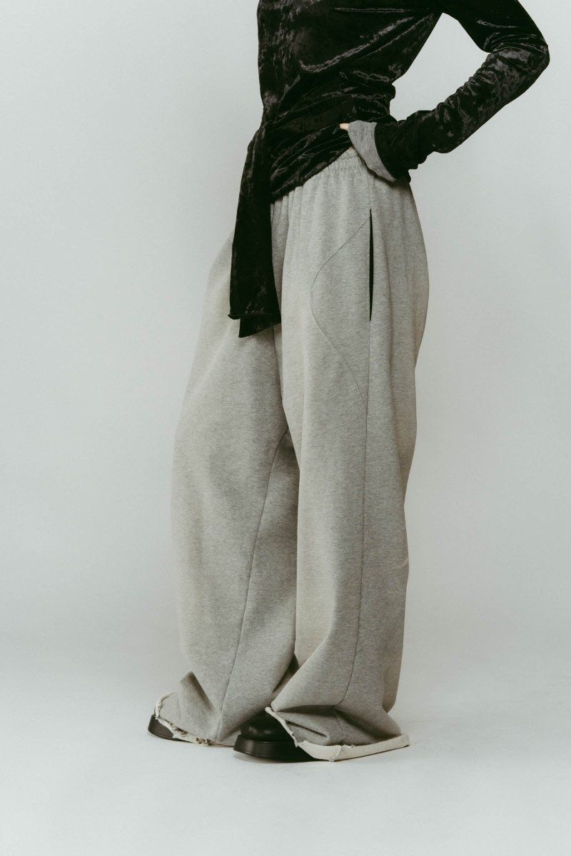 wide-leg sweatpants(unisex) / ワイドレッグ スウェットパンツ (グレー) / 25AW