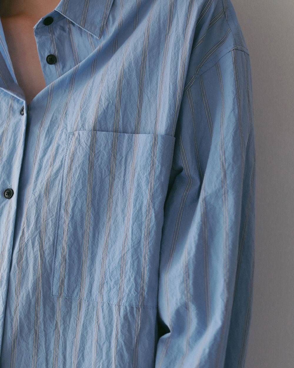 ドライストライプシャツ (アイスブルー) Dry Stripe Shirts (Iceblue) / 27SS