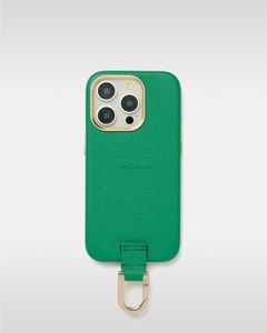 iPhone カラビナレザーケース (ジョリーグリーン)