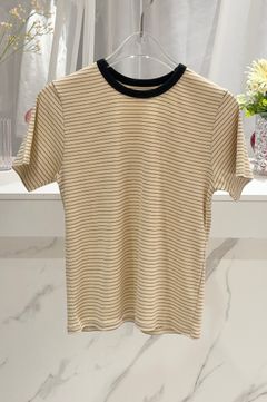 コンフォートスリムボーダーTシャツ (ベージュ) Slim Border T-shirt (Beige) /  26SS