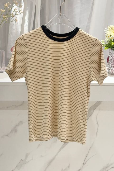 コンフォートスリムボーダーTシャツ (ベージュ) Slim Border T-shirt (Beige) /  26SS