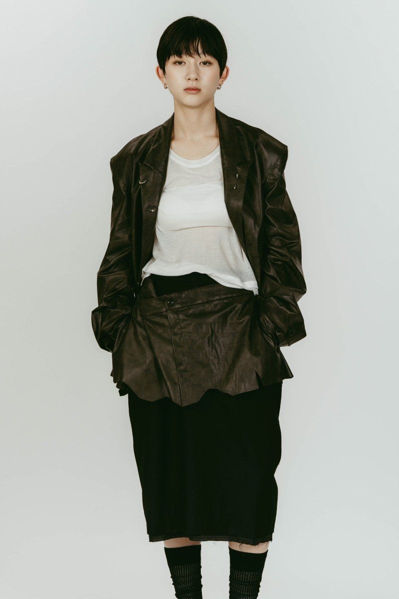 vintage tailored jacket (Leatherblack) / ヴィンテージ テーラードジャケット (レザーブラック) / 26SS