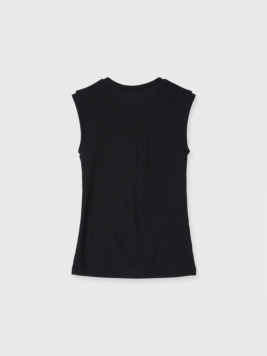 【25SS】SLEEVE LESS SLEEPING HENLY SHIRT / スリーブレス スリーピングヘンリーシャツ (ブラック)