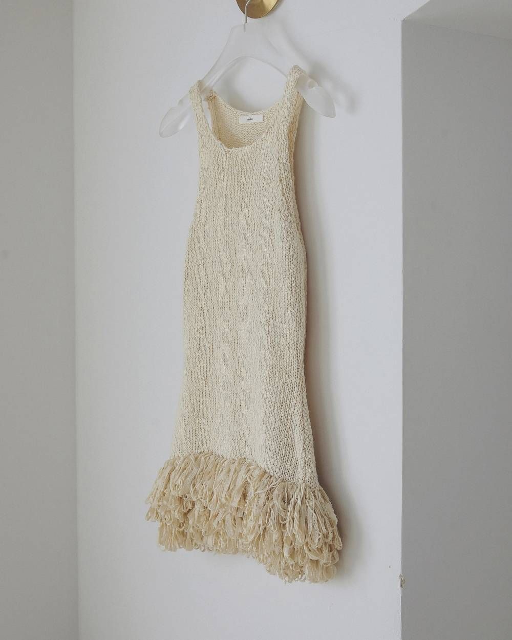 アメスリ フリンジトップス (アイボリー) Americansleeve Fringe Tops (Ivory) / 27SS