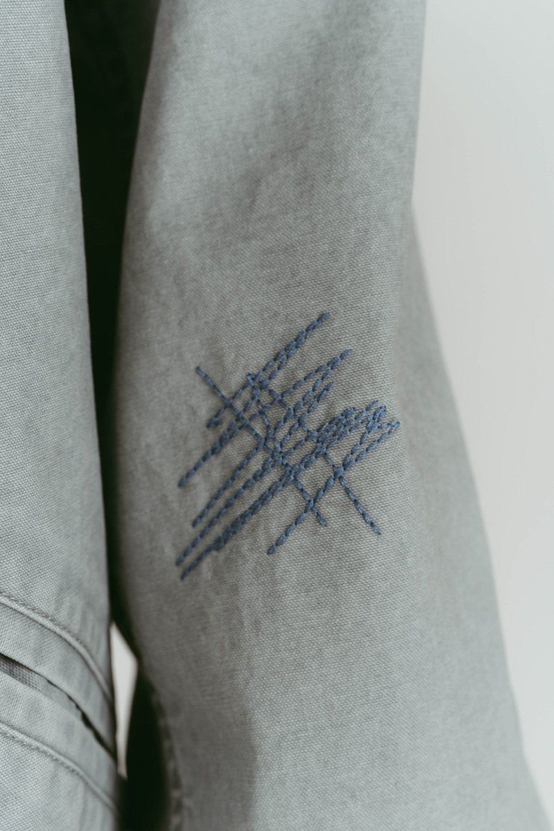 embroidered jacket(unisex) (Blue) / レタリング刺繍 ジャケット (ブルー) / 26SS