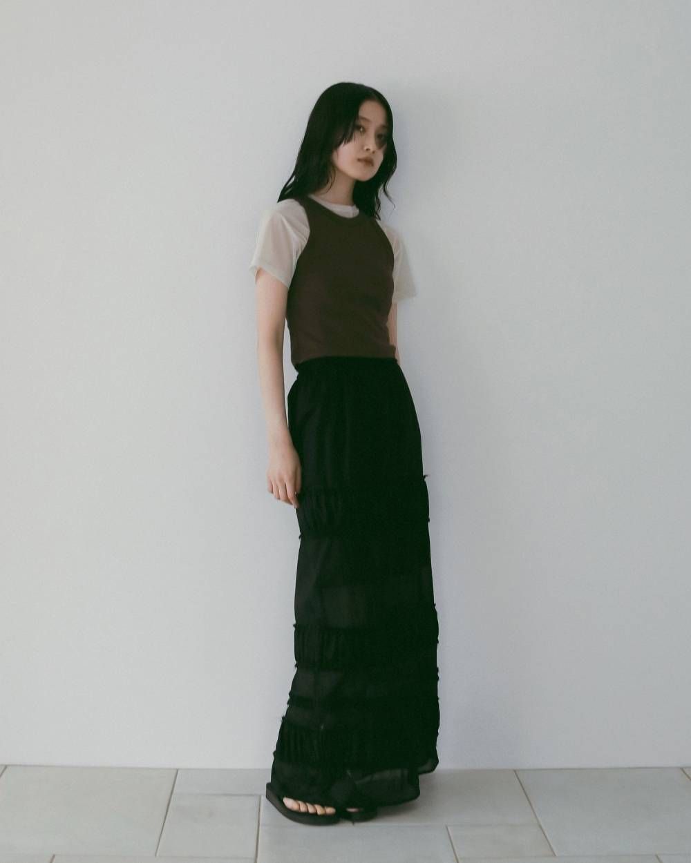 シアーチュールTシャツ (アイボリー) Sheer Tulle T-Shirts (Ivory) / 26SS