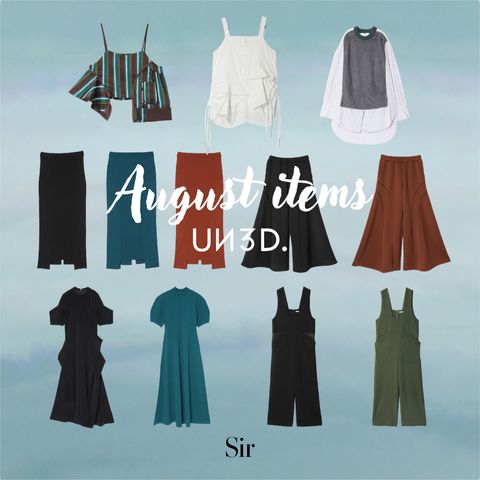 【UN3D.】8月入荷予定アイテム（ウェア）