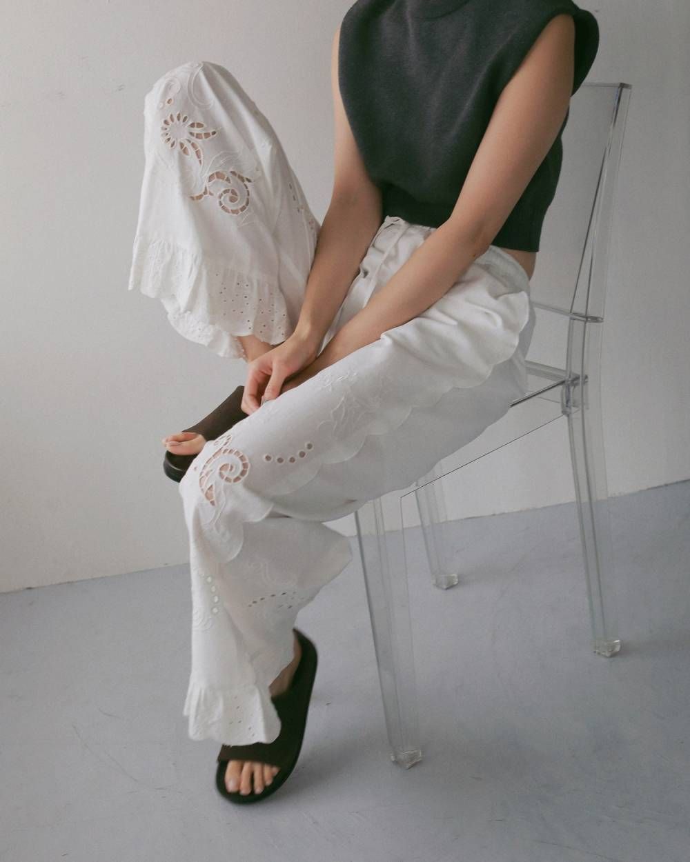 ワイドベルトサンダル (ブラック) Wide Belt Sandals (Black) / 27SS