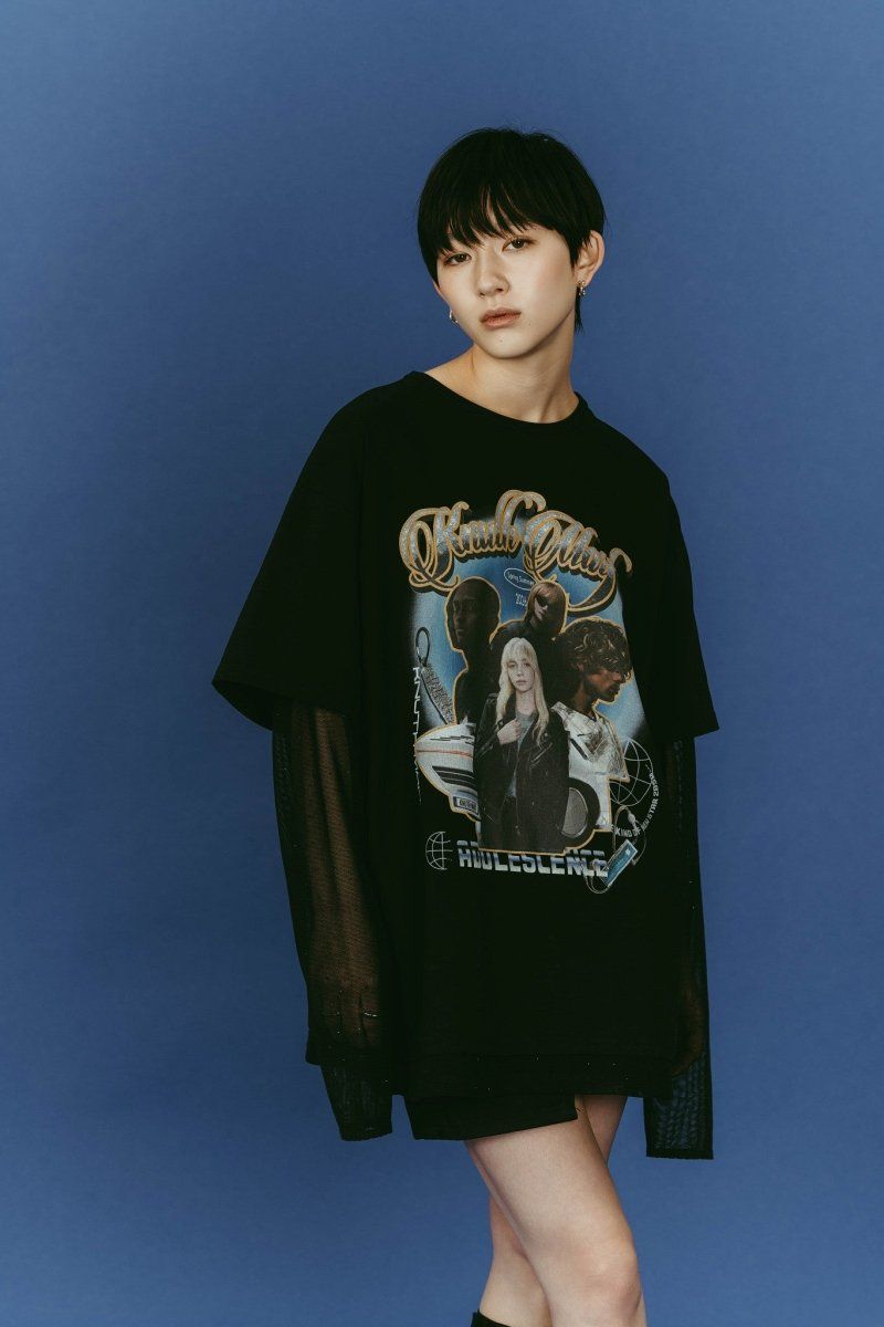 AI future layered t-shirt(unisex) (Black) / レイヤードTシャツ (ブラック) / 26SS