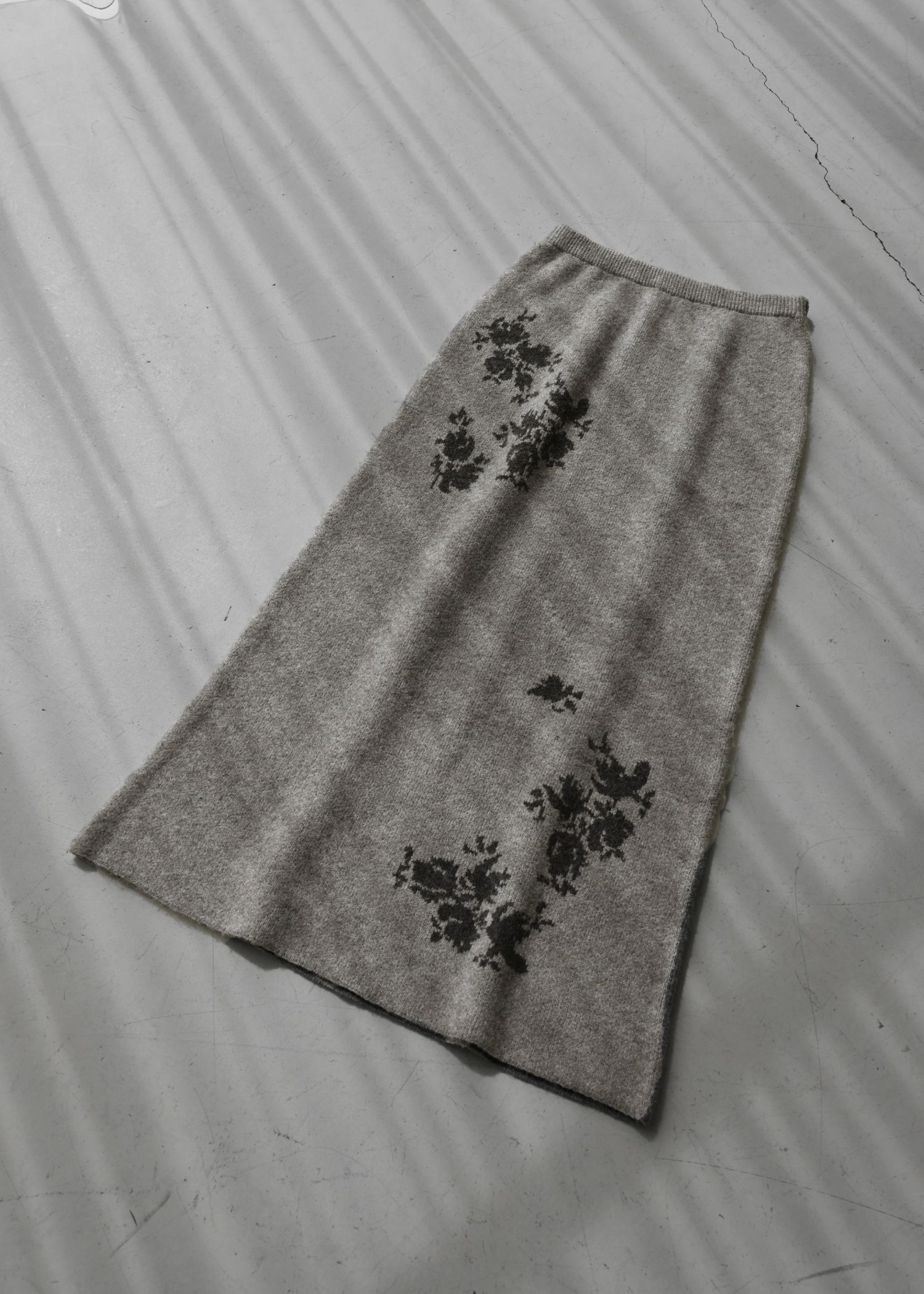 flower jacquard pencil knit SK / フラワージャガード ペンシルニットスカート (ミックス) / 25AW /