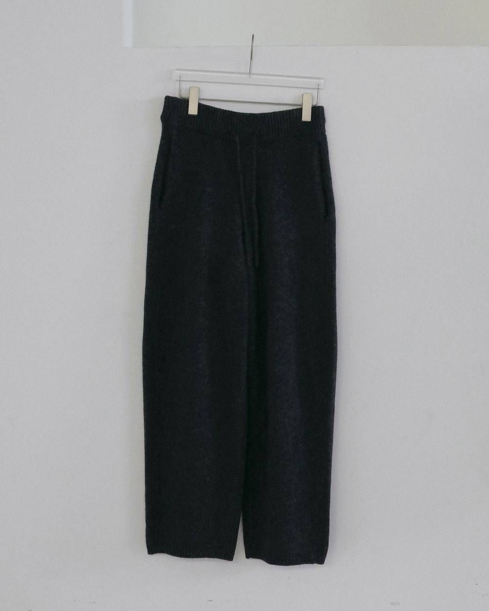 ニットコクーンパンツ (チャコールグレー) Knit Cocoon Pants (Charcoal gray) / 26AW 【6月29日まで期間限定予約】