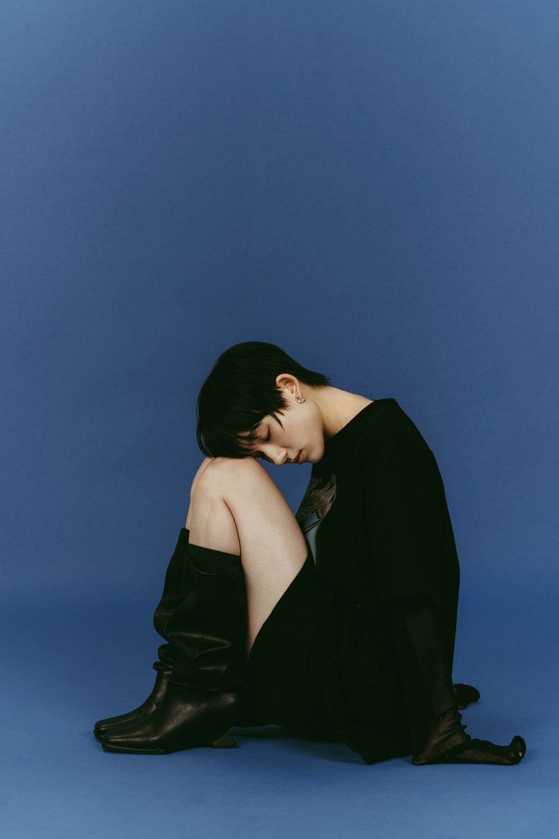 drape long boots (Black) / ドレープロングブーツ (ブラック) / 26SS