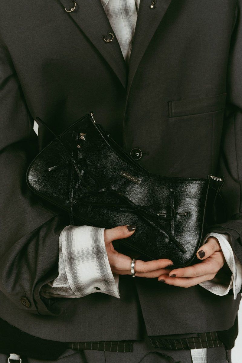 ribbon accent bag (Black) / リボンアクセントバッグ (ブラック) / 26SS