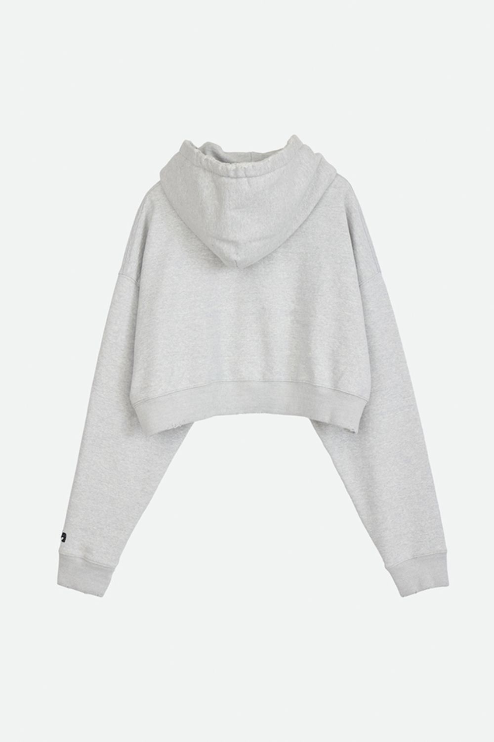 NOUNLESS SHORT HOODIE TOPS (GRAY) / ショートフーディトップス グレー