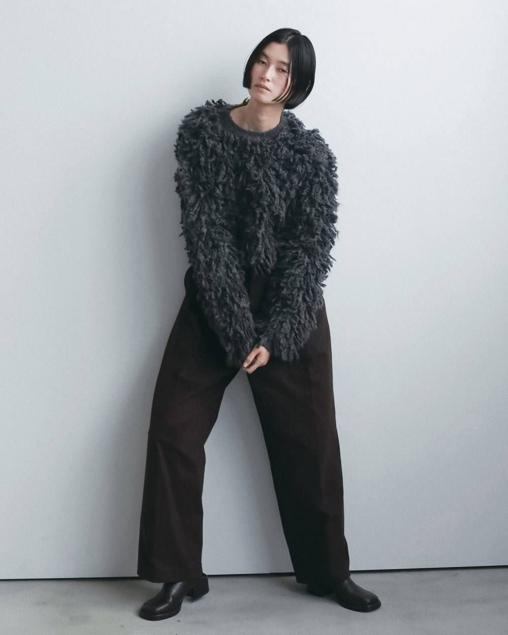スクエアヒールスリッポン (ブラウン) Square Heel Slip-on (Brown) / 26AW 【6月29日まで期間限定予約】
