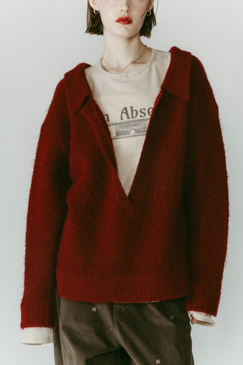 docking loose knit(unisex) / ドッキングルーズニット (レッド) / 25AW