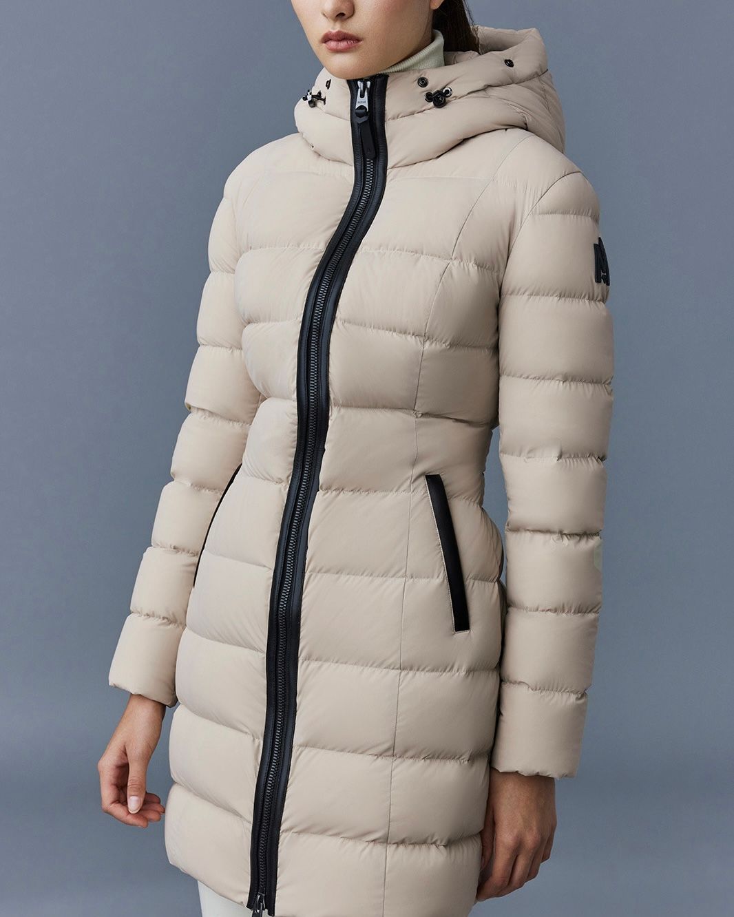 【2025AW】CALLA-BX / ファー付きストレッチダウンコート (トレンチ)