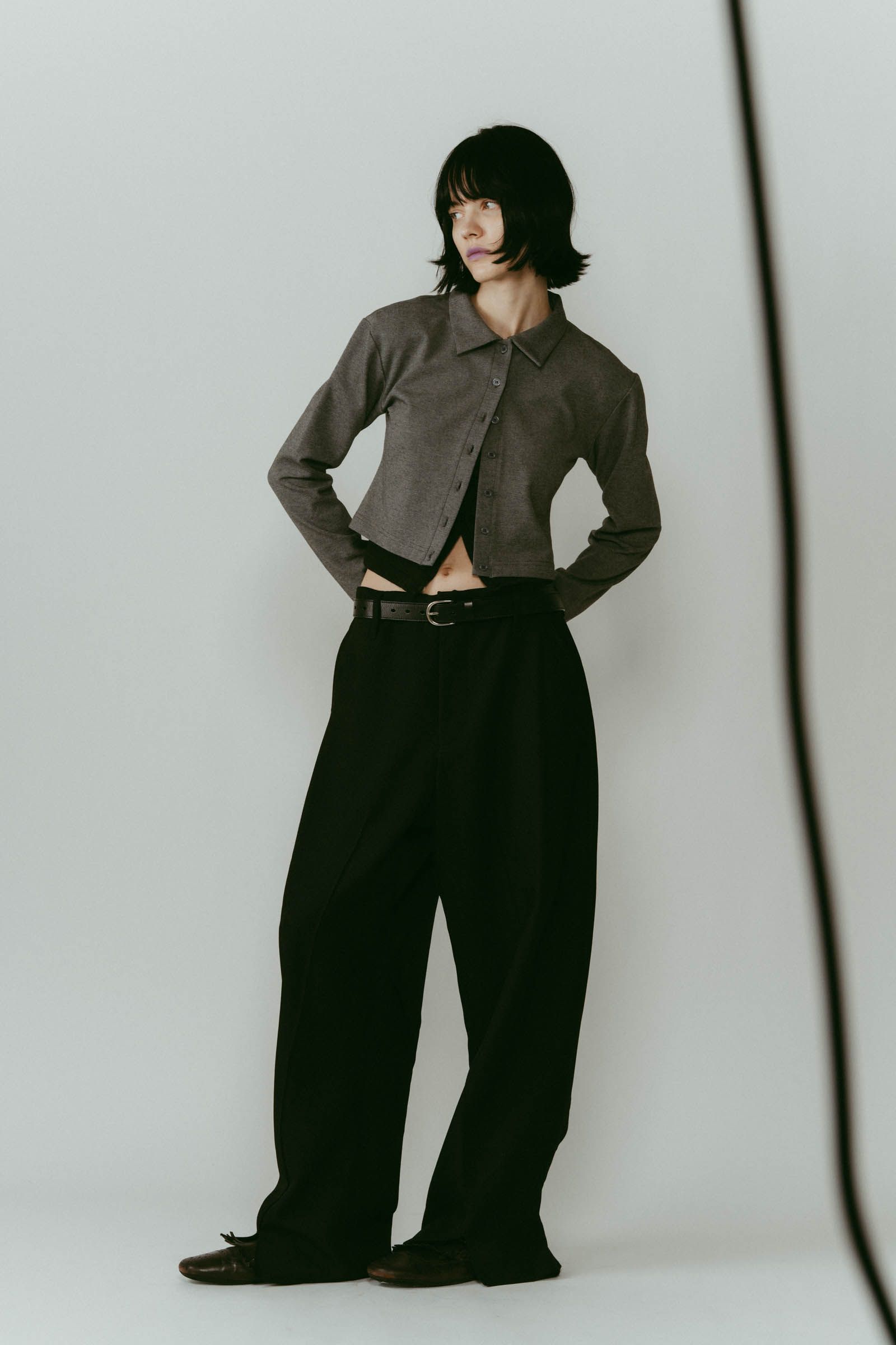 2piece polo tops / 2ピース ポロシャツ (グレー) / 25AW