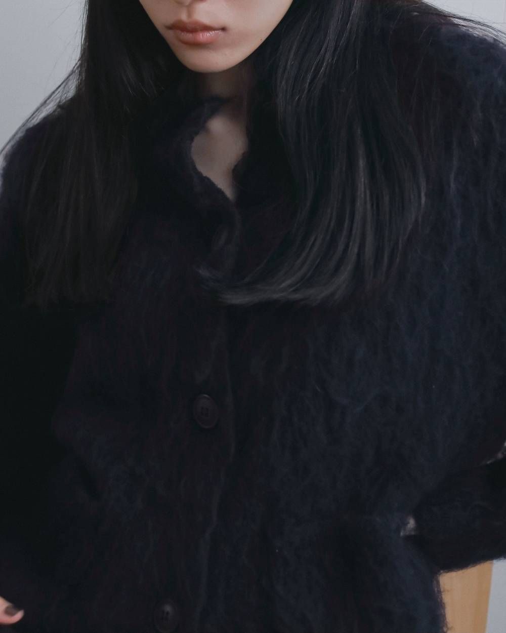 ブラッシュド ニットジャケット (ネイビー) Brushed Knit Jacket (Navy) / 26AW 【6月29日まで期間限定予約】
