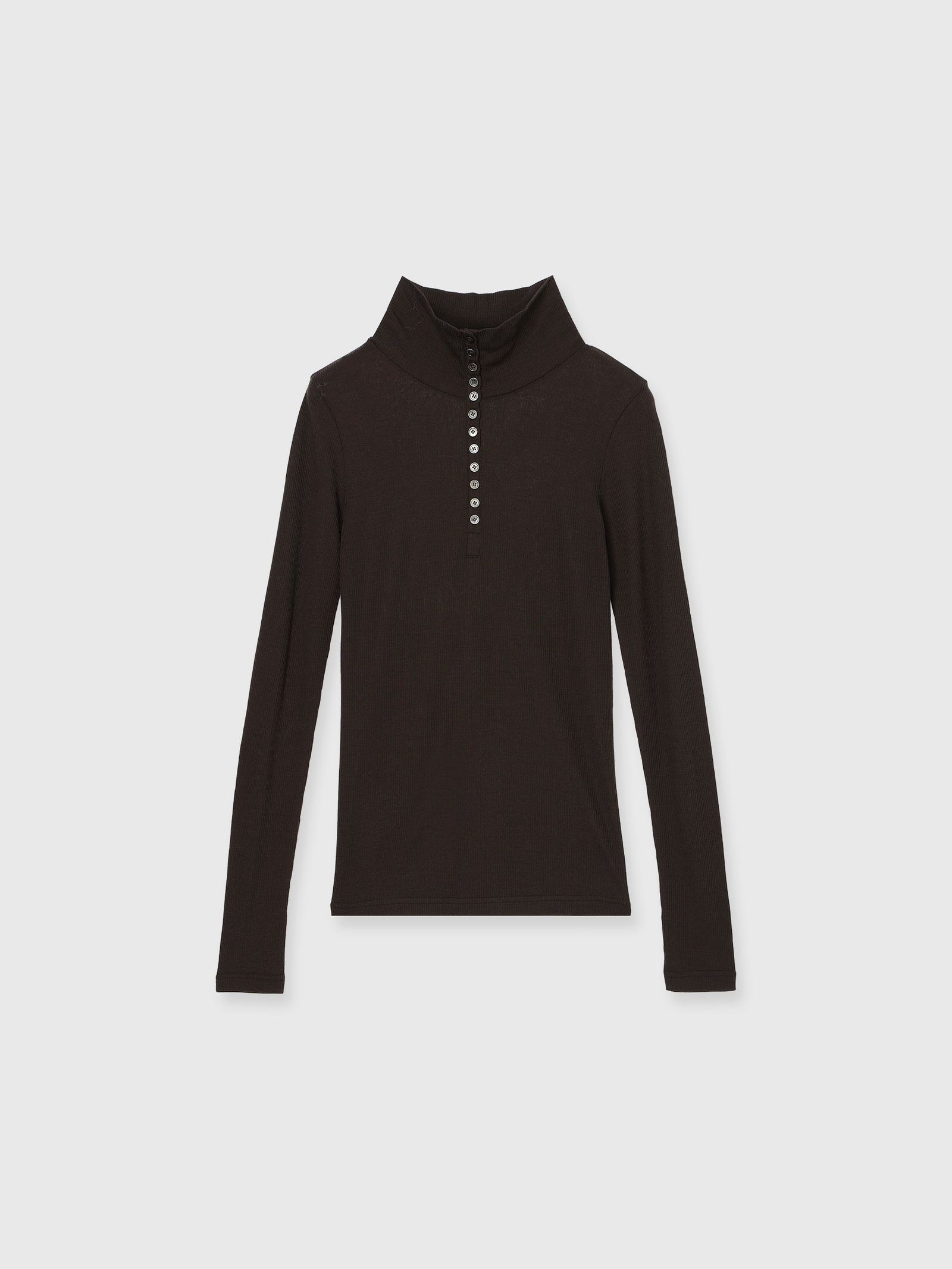 HENRY HIGH NECK TOPS / ヘンリーハイネックトップス (Brown) / 26SS