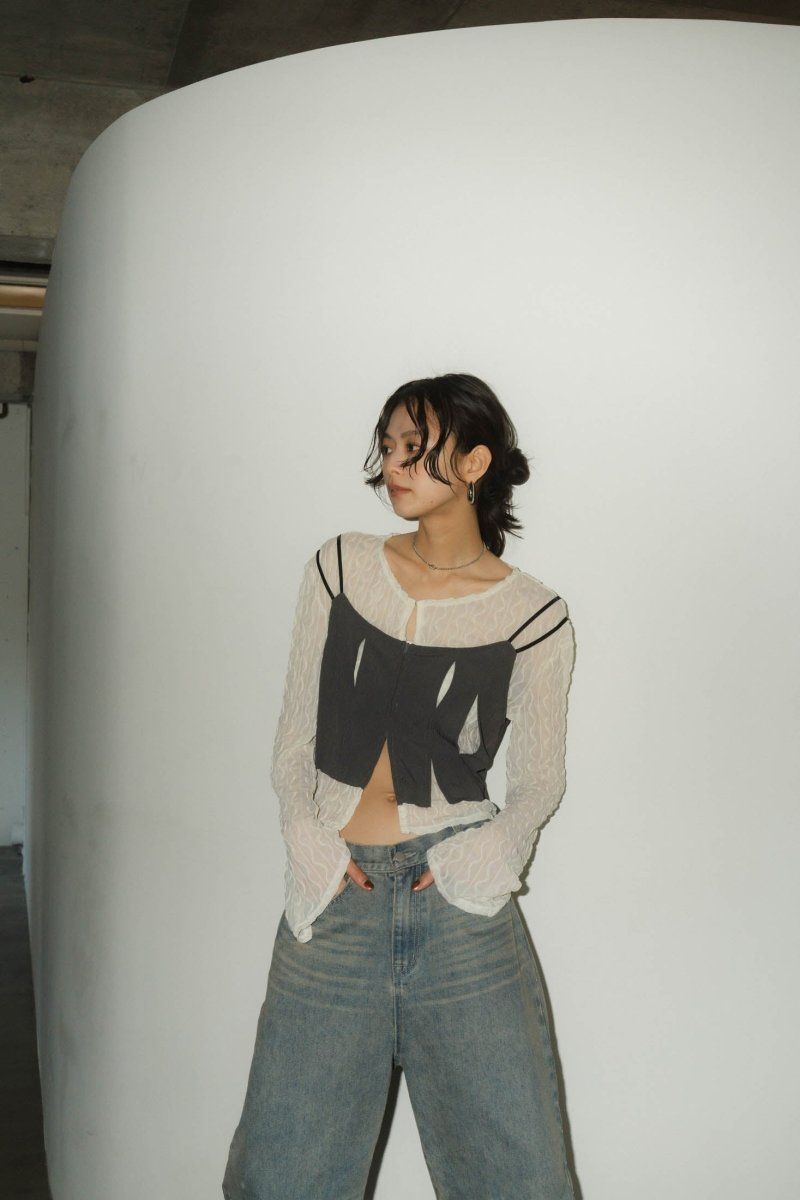 Knuth Marf - layered sheer tops / レイヤードシアートップス